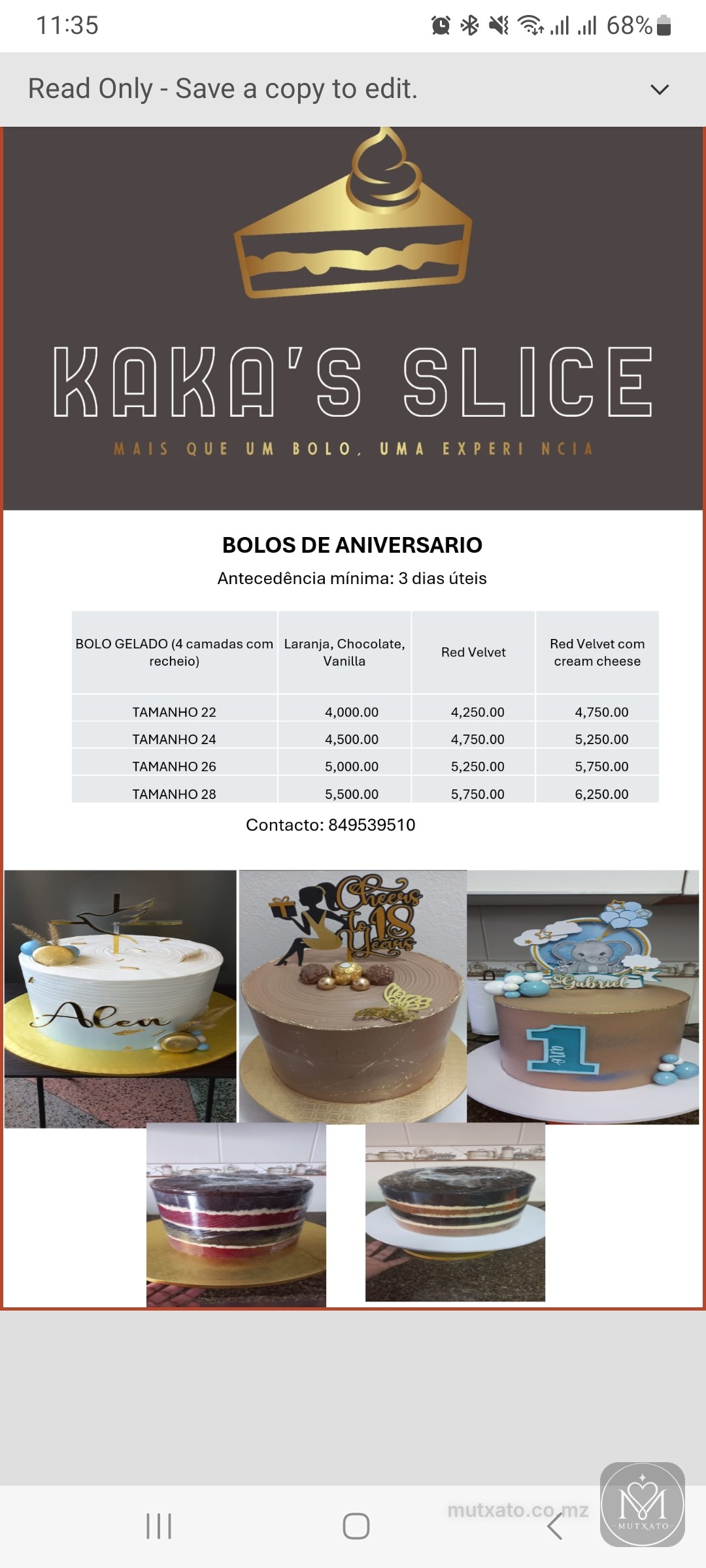Bolos de aniversário — Kaka's slice